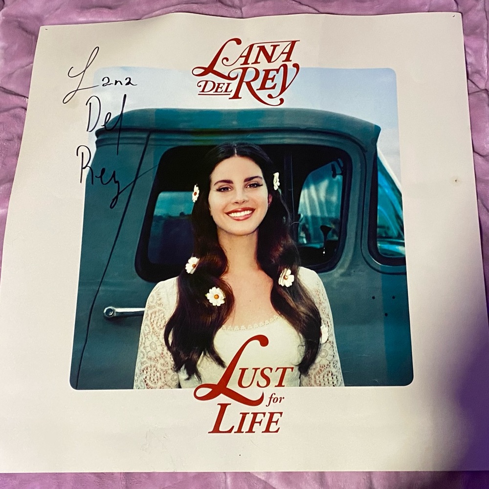 Signed Lana Del Rey Lust for Life limited edition poster